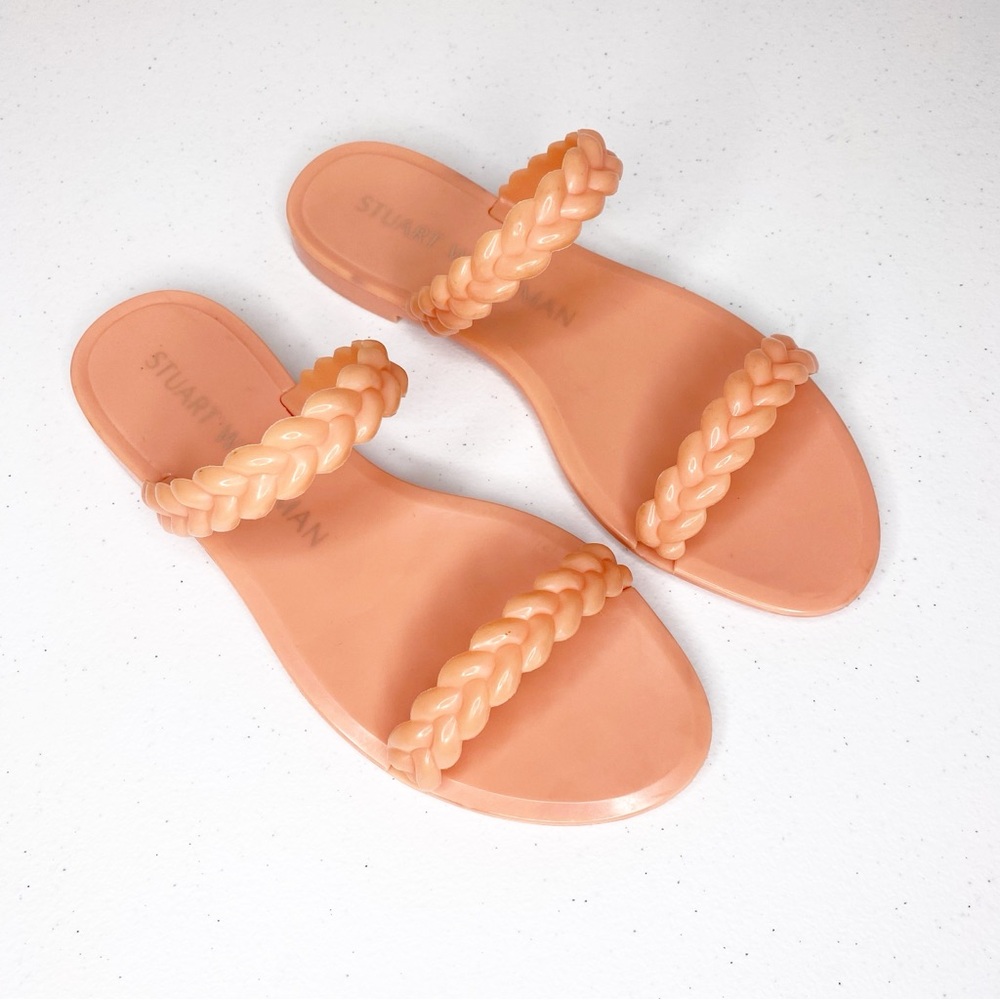 Stuart Weitzman Braida Sawyer Jelly Sandals Slides Size 6